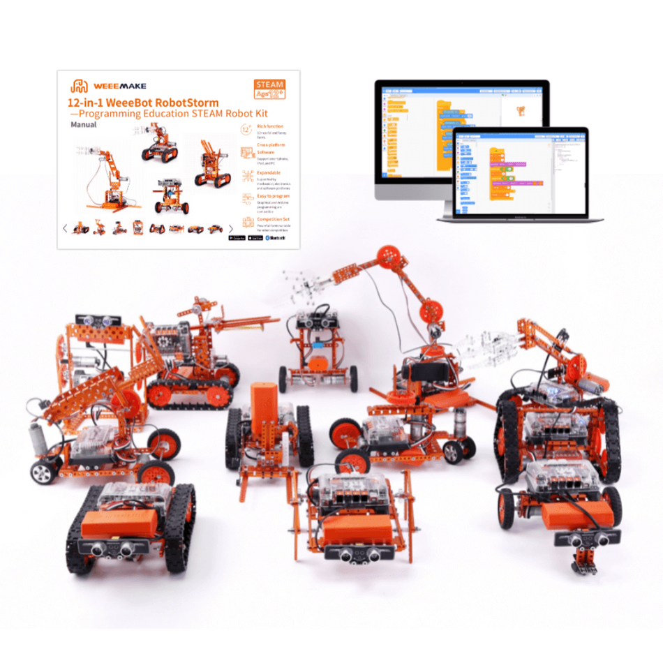 Kit robot educational tip STEM 12 in 1, WeeeBot RobotStorm 181018