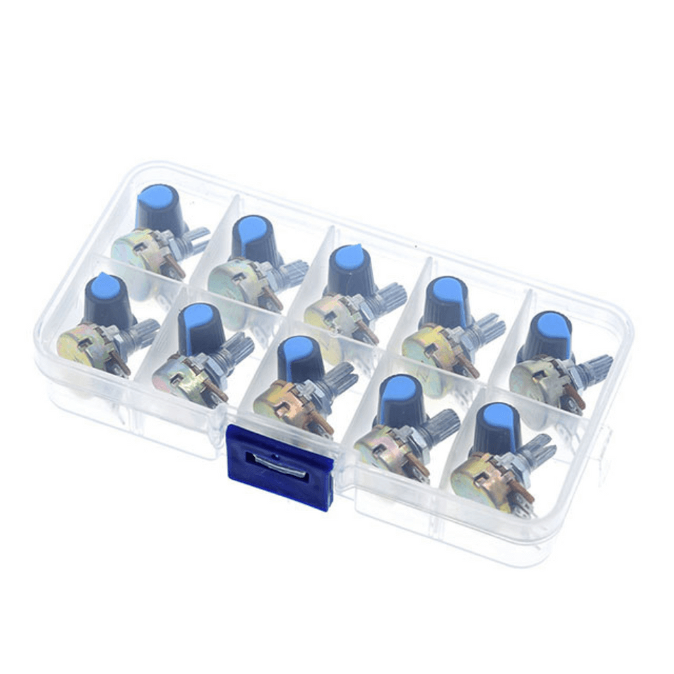 Kit 10 potentiometre WH148 1KΩ - 1MΩ, Bitmi 10506