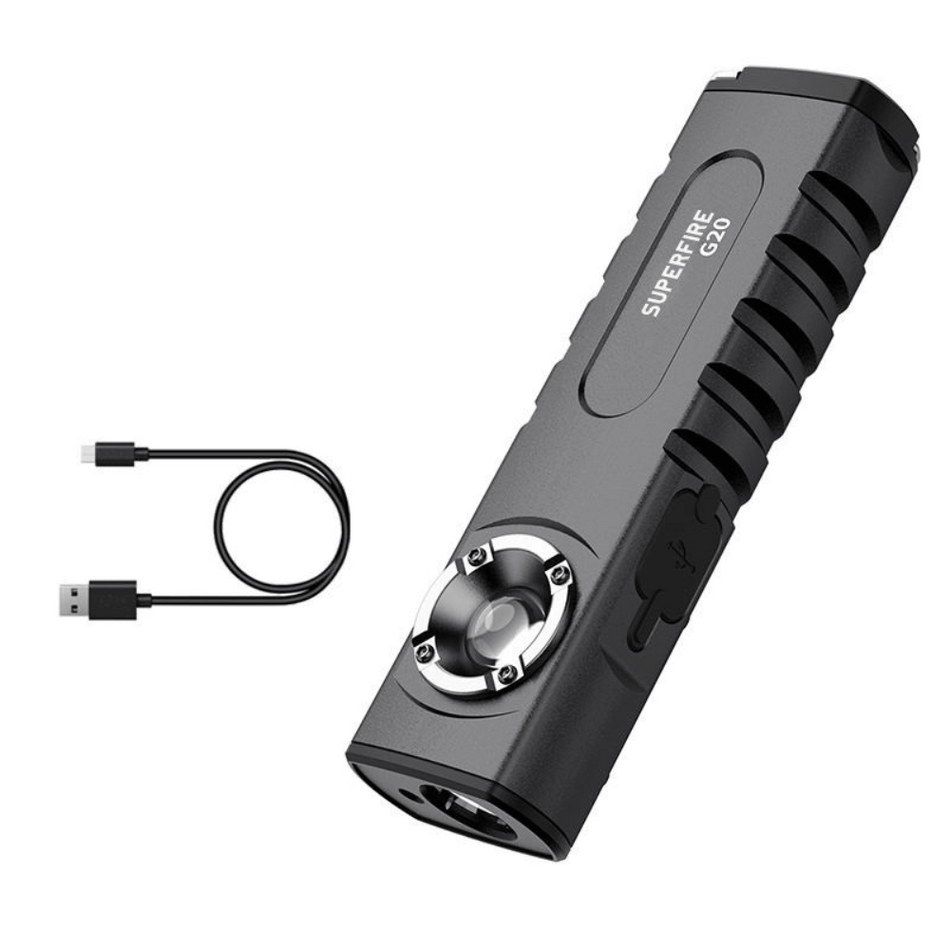 Lanterna LED+COB cu laser, 500 lumeni, 10W, Superfire G20
