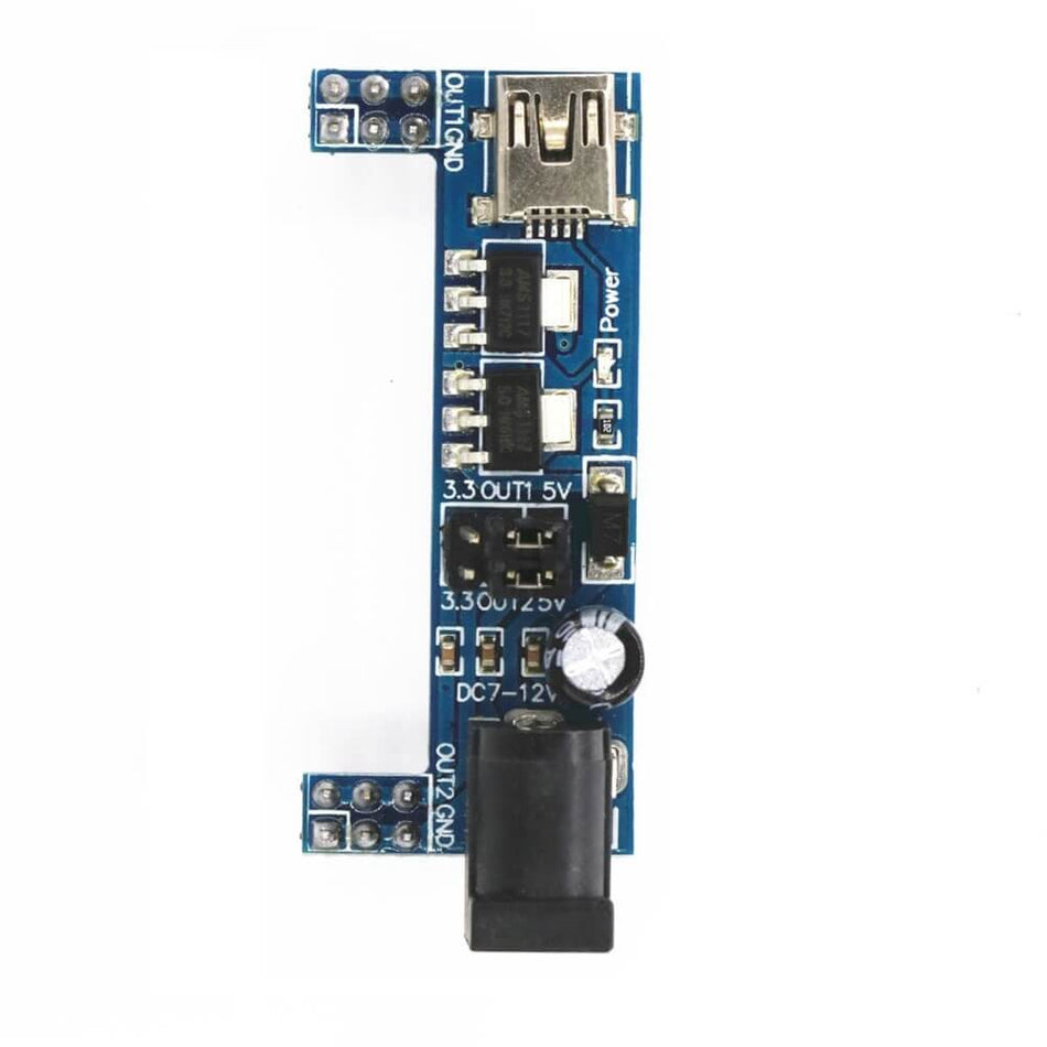 Modul sursa de alimentare 3.3V / 5V cu USB mini-B pentru breadboard MB102