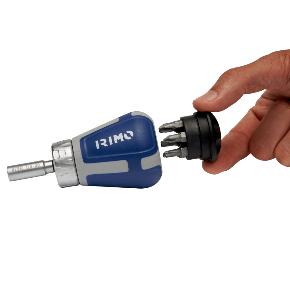 Mini surubelnita cu clichet si 6 biti varf dublu Irimo 475R-1/4-30
