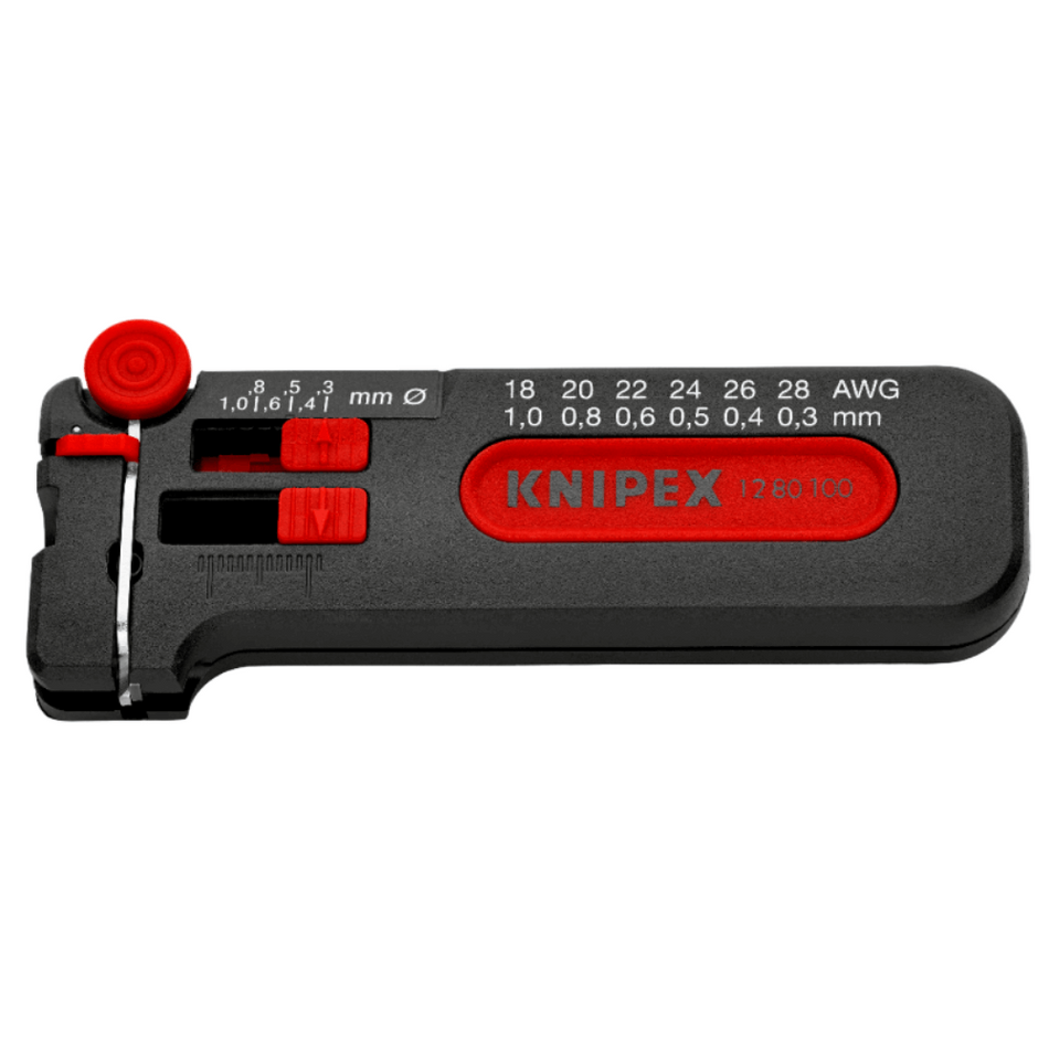 Mini unealta pentru dezizolat cabluri, Ø 0,3 - 1 mm, Knipex 12 80 100 SB