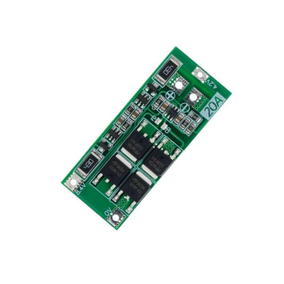 Modul BMS pentru acumulatori Litiu, 2S, 8.4V, 20A, cu balansare