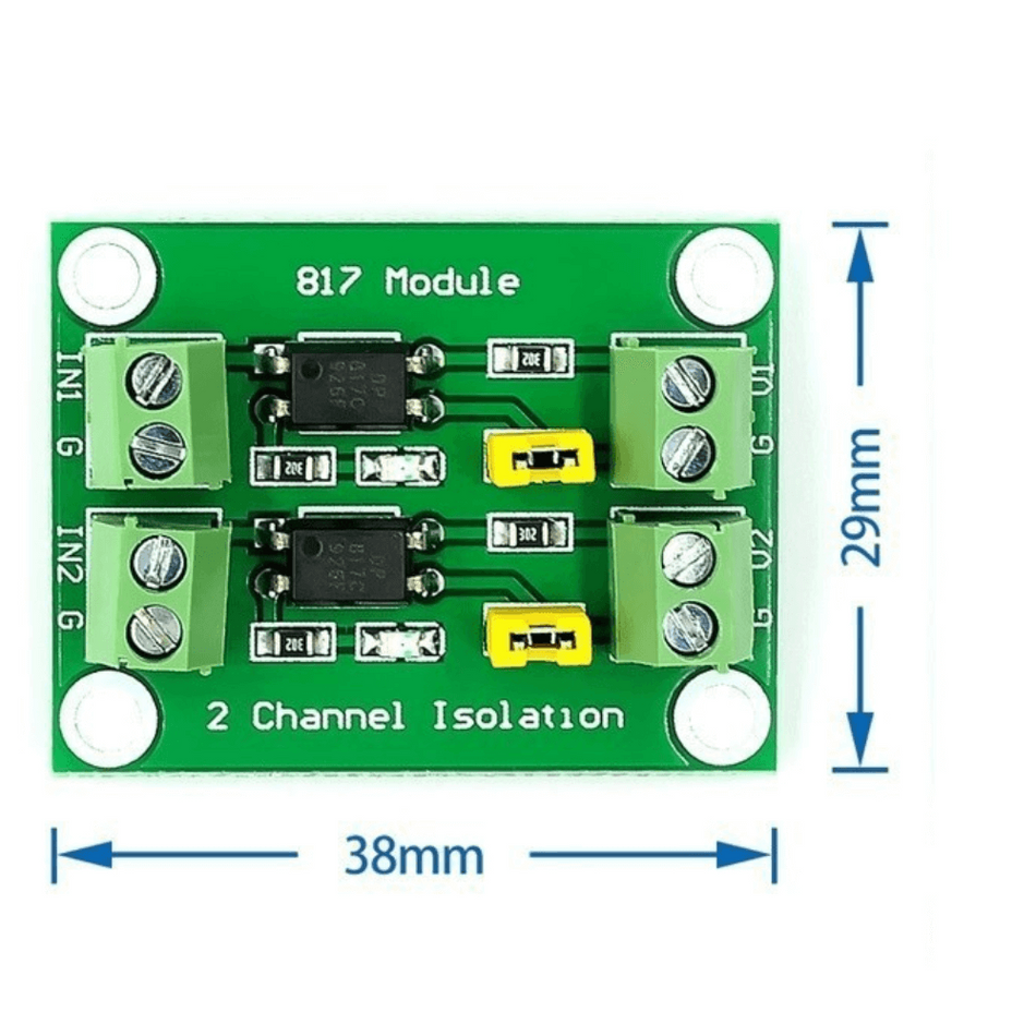 Modul convertor de nivel logic cu optocuplor PC817, 2 canale