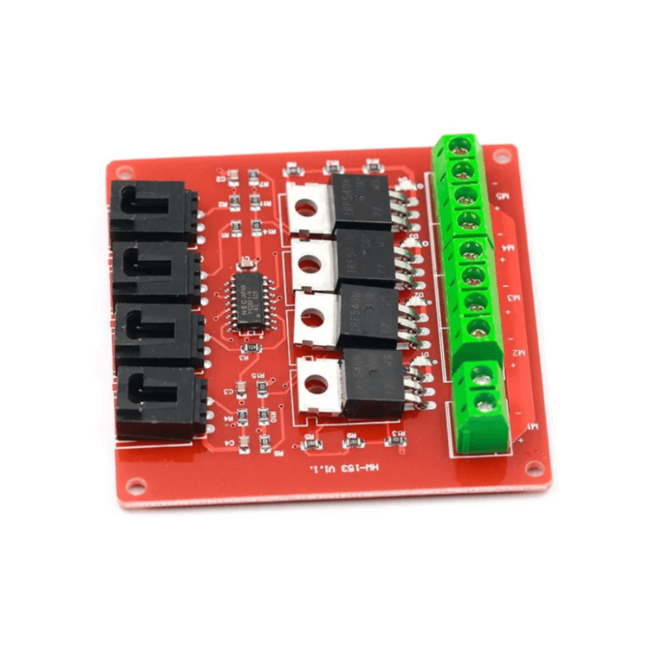 Modul driver MOSFET de putere, 4 canale IRF540, 3.3V - 5V