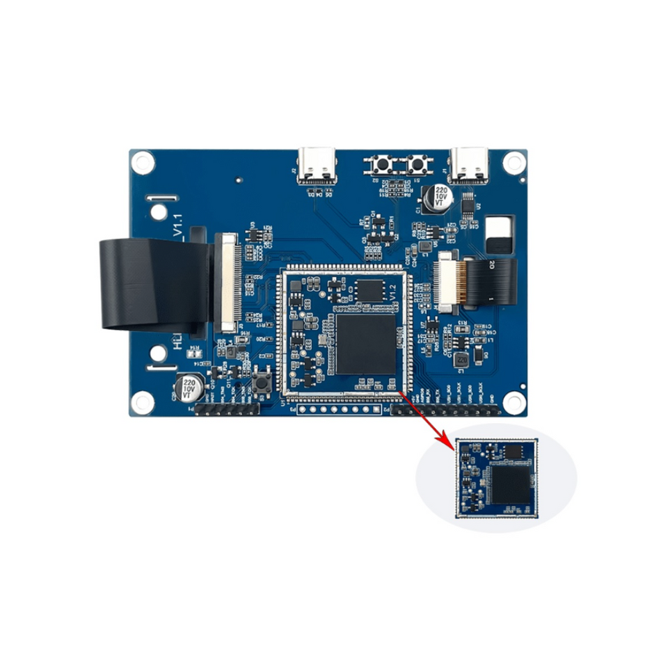 Modul recunoastere faciala 3D HLK-TX510 cu camera binoculara si ecran 2.8 inch