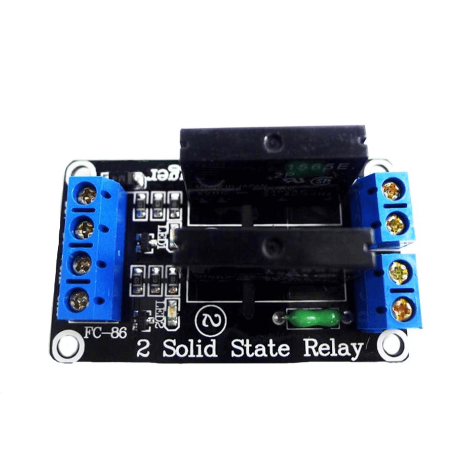 Modul releu SSR 5V cu 2 canale tensiune comanda high/low level