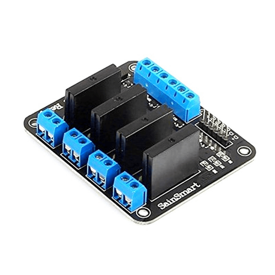 Modul releu SSR 5V cu 4 canale tensiune comanda high/low level