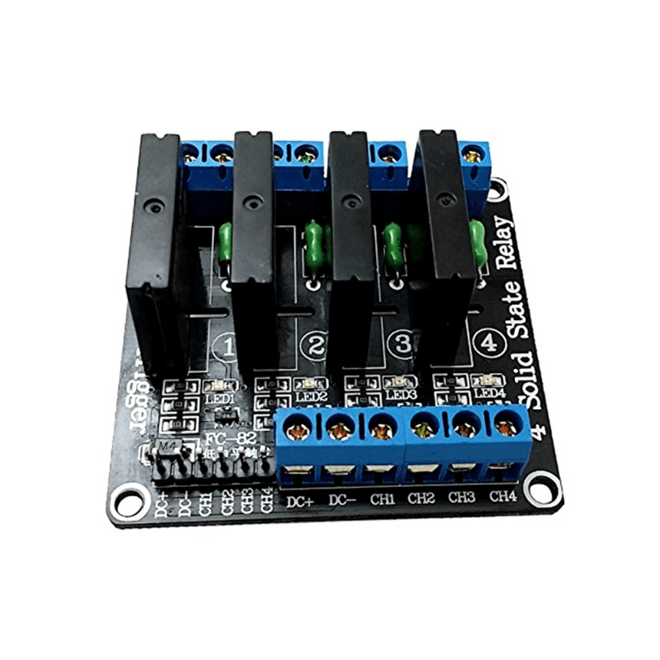 Modul releu SSR 5V cu 4 canale tensiune comanda high/low level