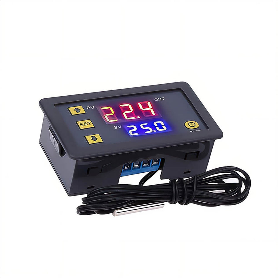 Modul termostat digital W3230 cu senzor tip sonda, 24V DC
