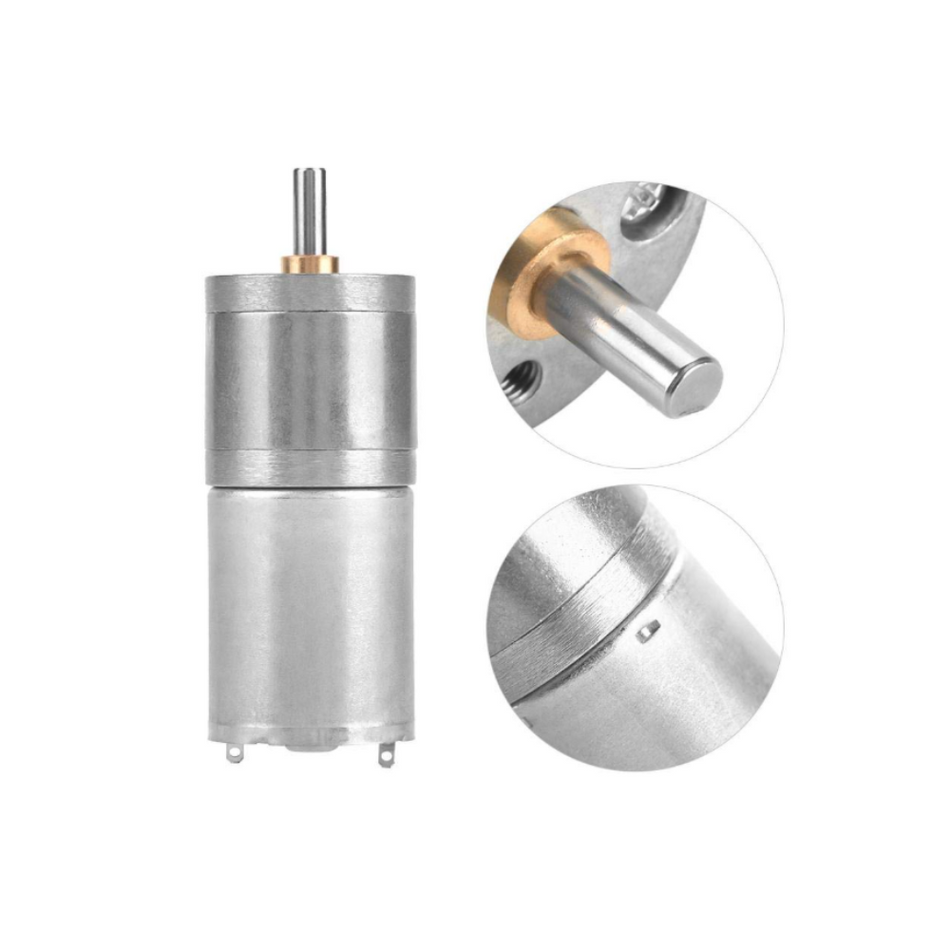 Motor cu reductor 25GA370 12V 130RPM, ax D 4mm