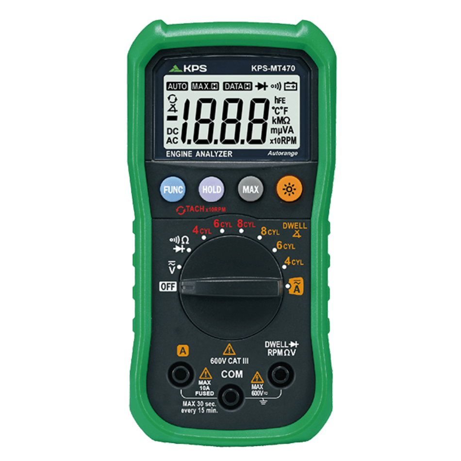 Multimetru digital cu analizator de motor, testare DWELL/TACH, KPS MT470