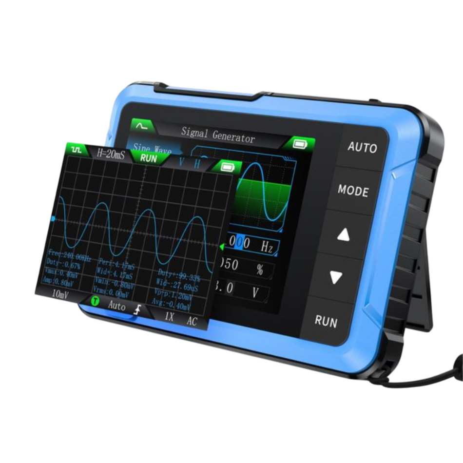 Osciloscop digital 2 in 1, 10MHz, 48MS/s, generator de semnal, FNIRSI DSO-510