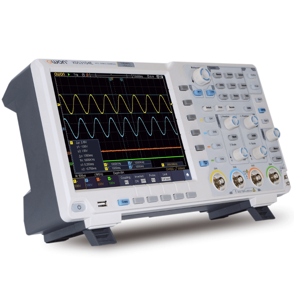 Osciloscop digital, 4 canale, 100MHz, 1GS/s, OWON XDS3104E
