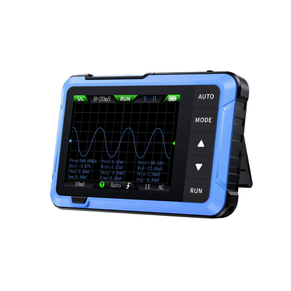 Osciloscop digital 2 in 1, 10MHz, 48MS/s, generator de semnal, FNIRSI DSO-510