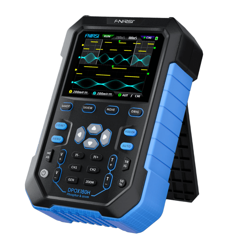 Osciloscop digital portabil cu generator de semnal, 2 canale, 500MS/s, 180MHz, Fnirsi DPOX180H