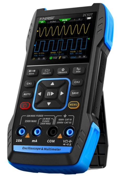 Osciloscop digital portabil 3 in 1, 2 canale, 250MS/s, 50MHZ, FNIRSI 2C53T