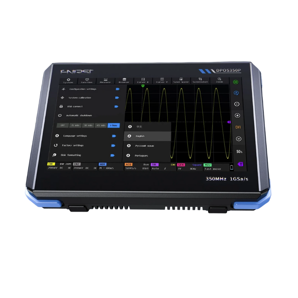Osciloscop digital portabil 4 in 1, 2 canale, 350MHz, 1GS/s, FNIRSI DPOS350P