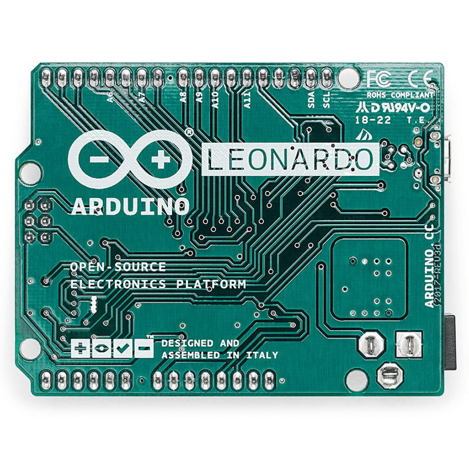 Placa de dezvoltare originala Arduino Leonardo, cu conectori