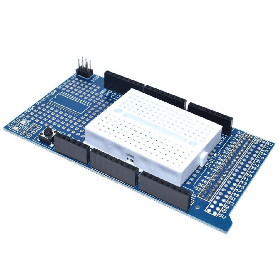 Shield cu mini breadboard pentru prototipuri, compatibil Arduino MEGA