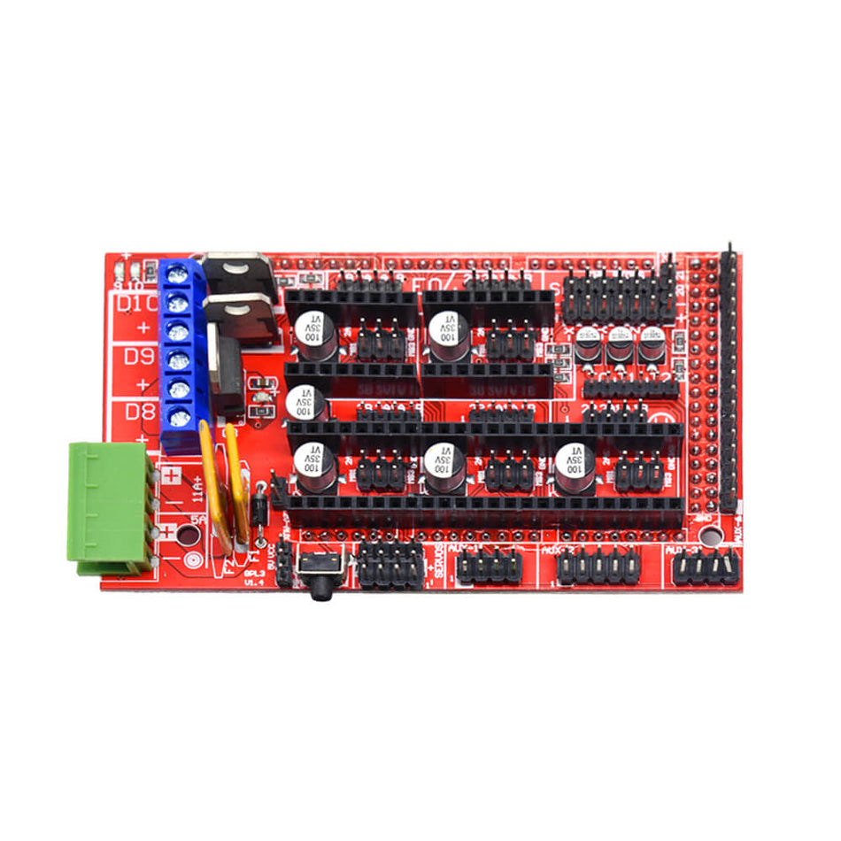 Shield RAMPS 1.4 pentru imprimanta 3D, compatibil Arduino Mega 2560