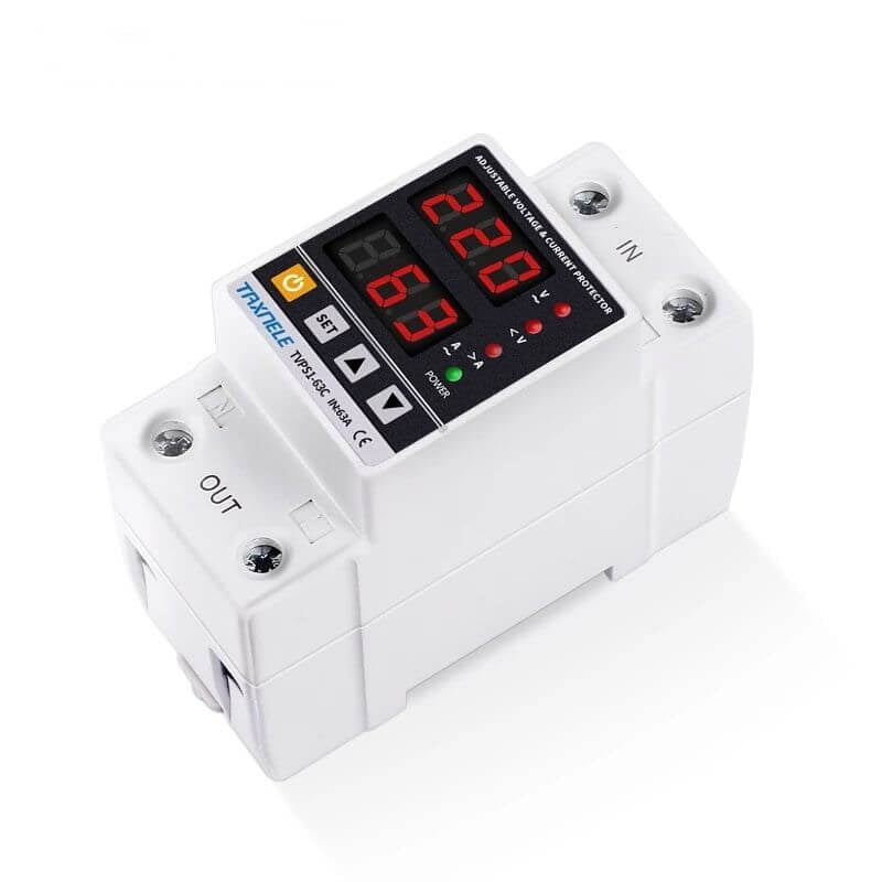 Releu de protectie la tensiune si curent 220V 63A TAXNELE TVPS1-63C