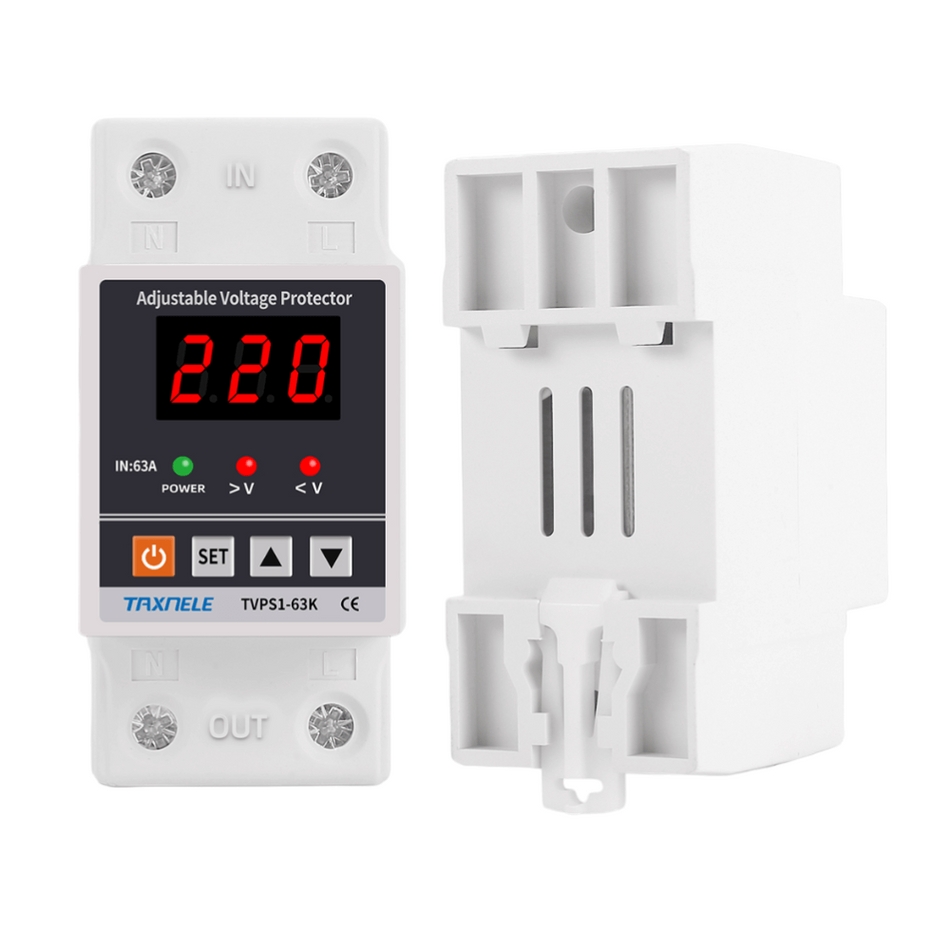 Releu monafazic de protectie la tensiune, 140-300V, TAXNELE TVPS1-63K