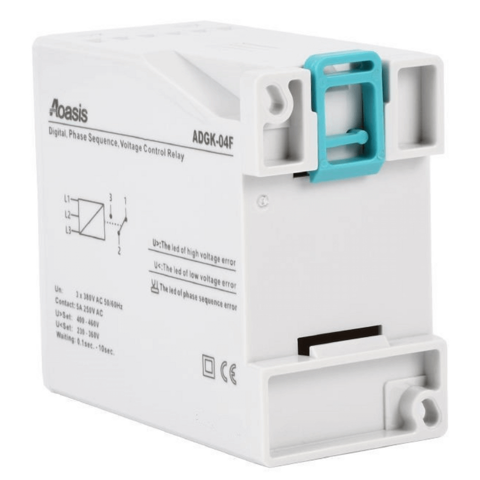 Releu trifazic de protectie la tensiune cu senzor de secventa faza integrat, 230-460V AC, ADGK-04F