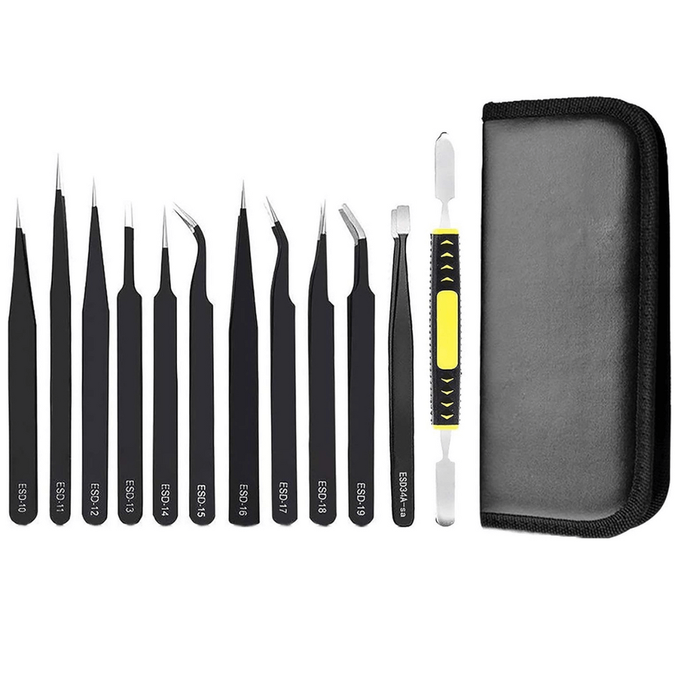 Set 12 pensete antistatice ESD pentru electronisti, Bitmi 10036