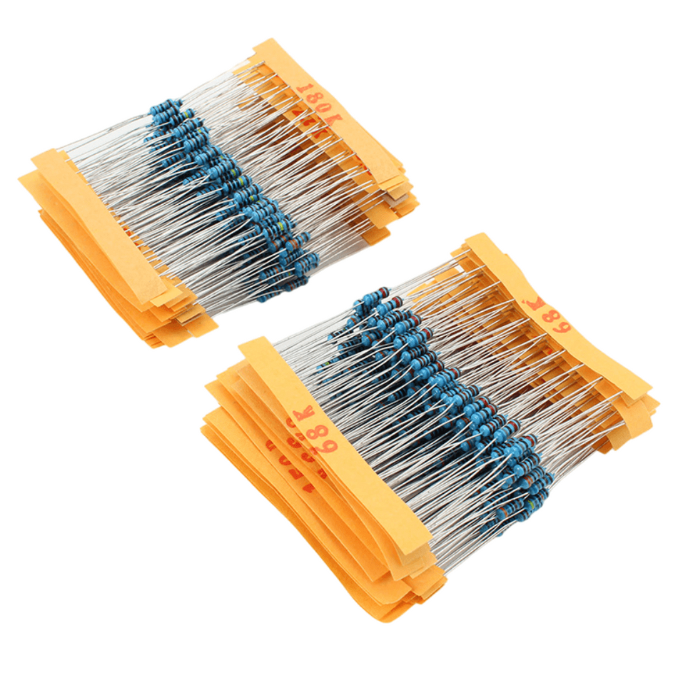 Set rezistori, 20 de valori, 400 bucati, 10Ω-10MΩ, 1/4W