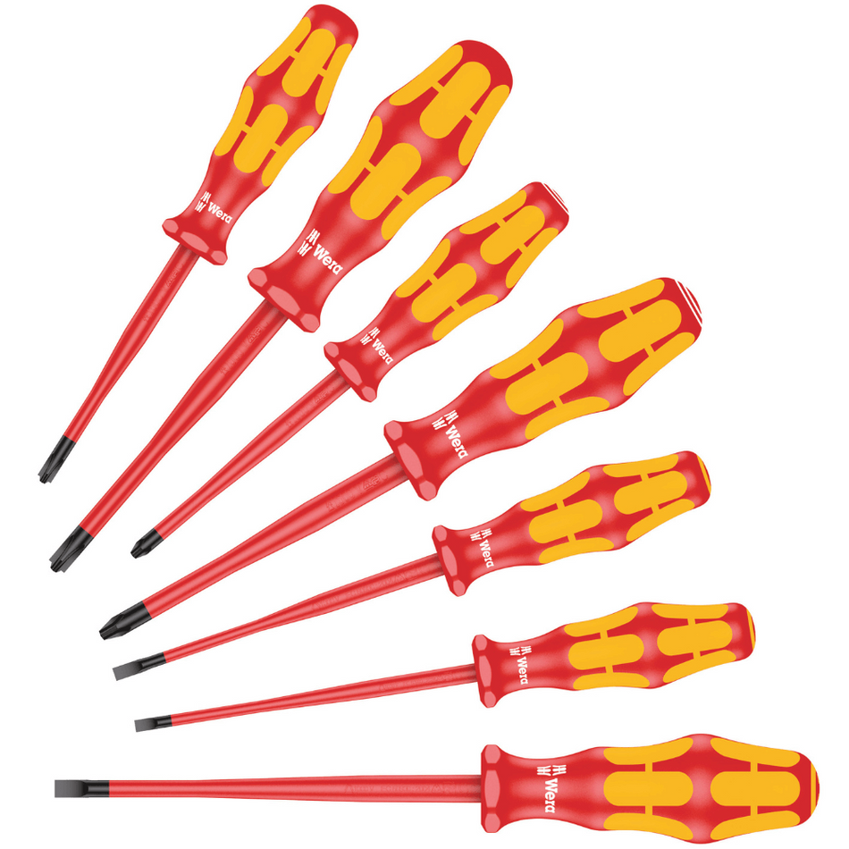 Set 7 surubelnite slim izolate 1000V VDE, 160 iSS/7, Kraftform Plus, Wera 05135961001