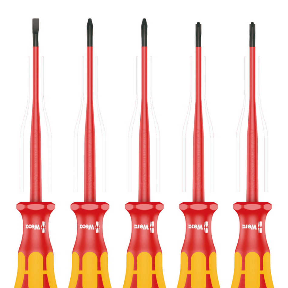 Set 7 surubelnite slim izolate 1000V VDE, 160 iSS/7, Kraftform Plus, Wera 05135961001