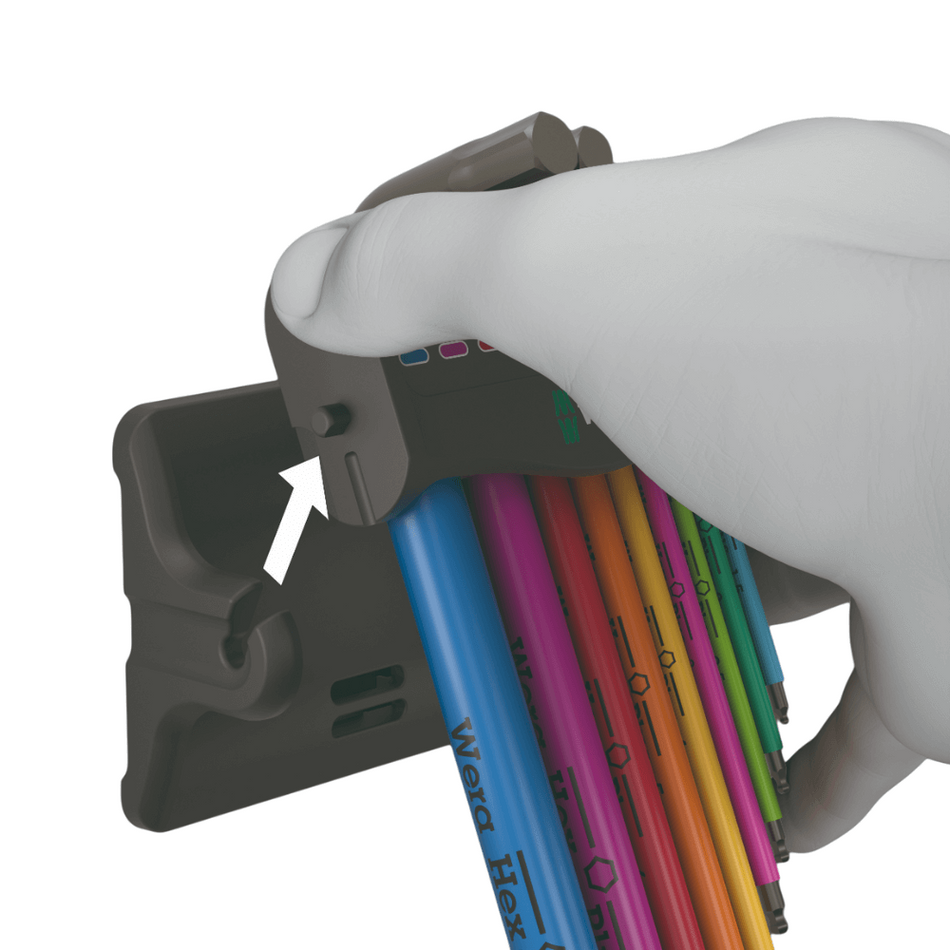 Set chei imbus hexagonale, 950/9 Hex-Plus Multicolour BlackLaser, 9 piese, Wera 05133165001