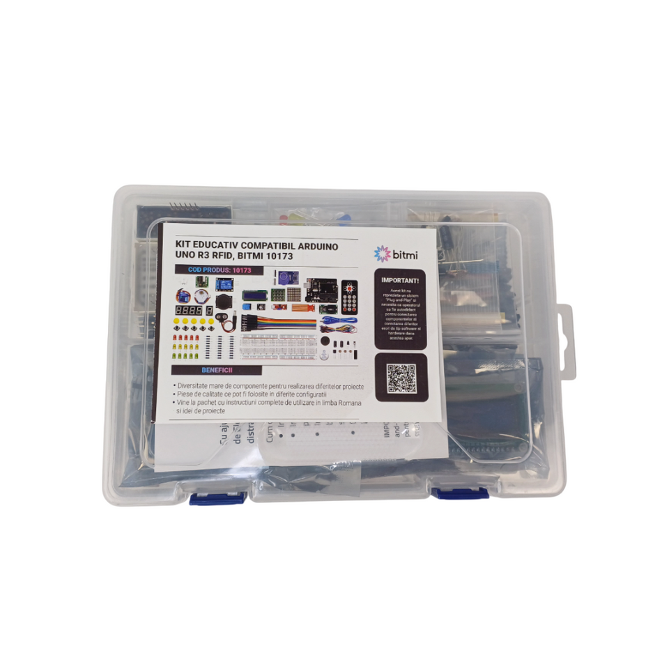 Kit educativ compatibil Arduino UNO R3 RFID, Bitmi 10173