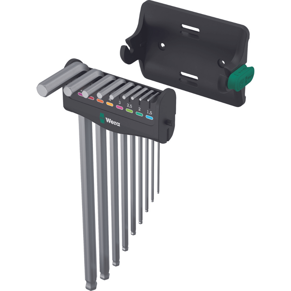 Set chei imbus hexagonale cromate, 9 piese, 950/9 Hex-Plus, Wera 05022102001