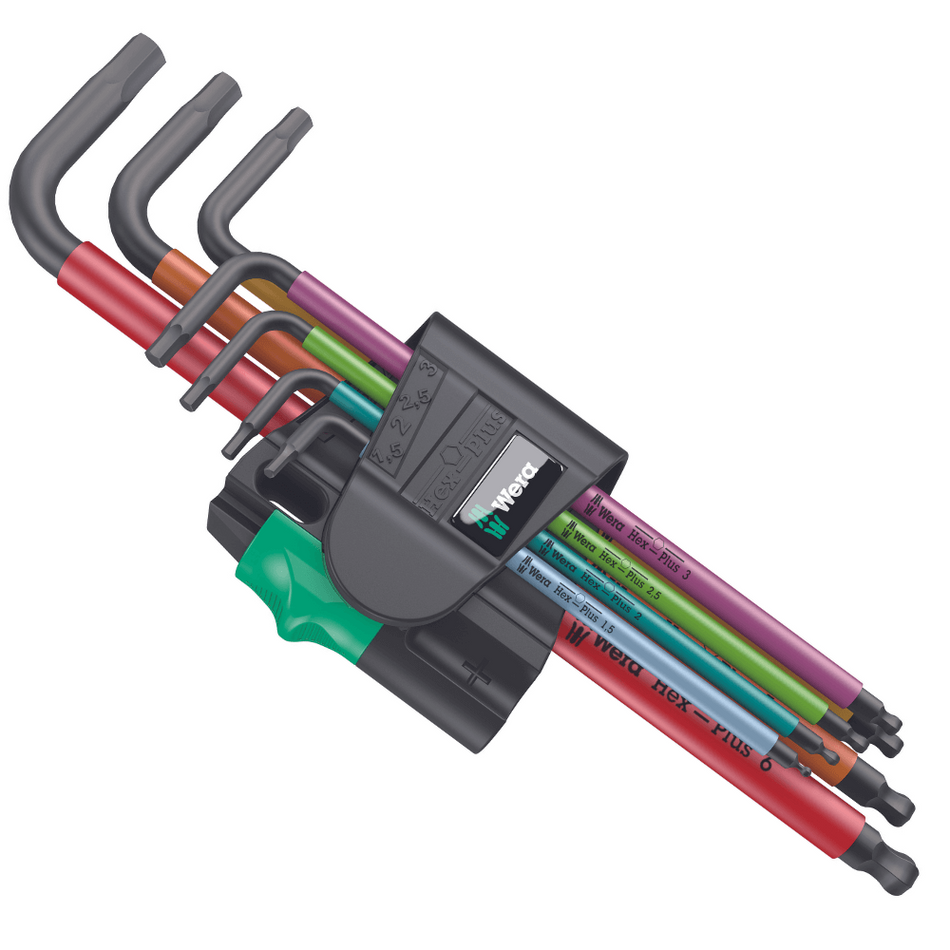 Set chei imbus hexagonale, 950/7 Hex-Plus Multicolour Magnet, 7 piese, Wera 05022534001