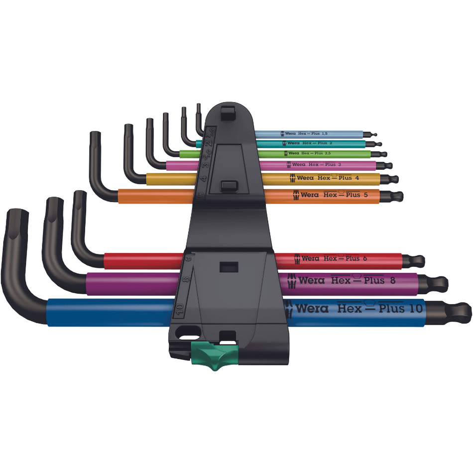 Set chei imbus hexagonale Wera, 950/9 Hex-Plus Multicolour BlackLaser, 05022089001