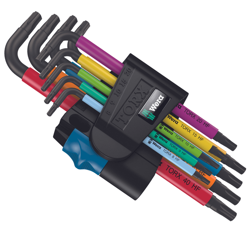Set chei imbus TORX, 9 piese, 967/9 TX Multicolour HF, Wera 05024179001