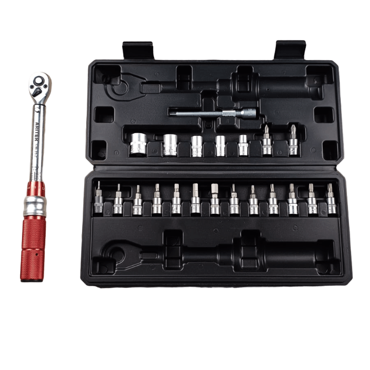 Set de cheie dinamometrica cu biti, 5 - 25 N*m, Ariter TZB-25