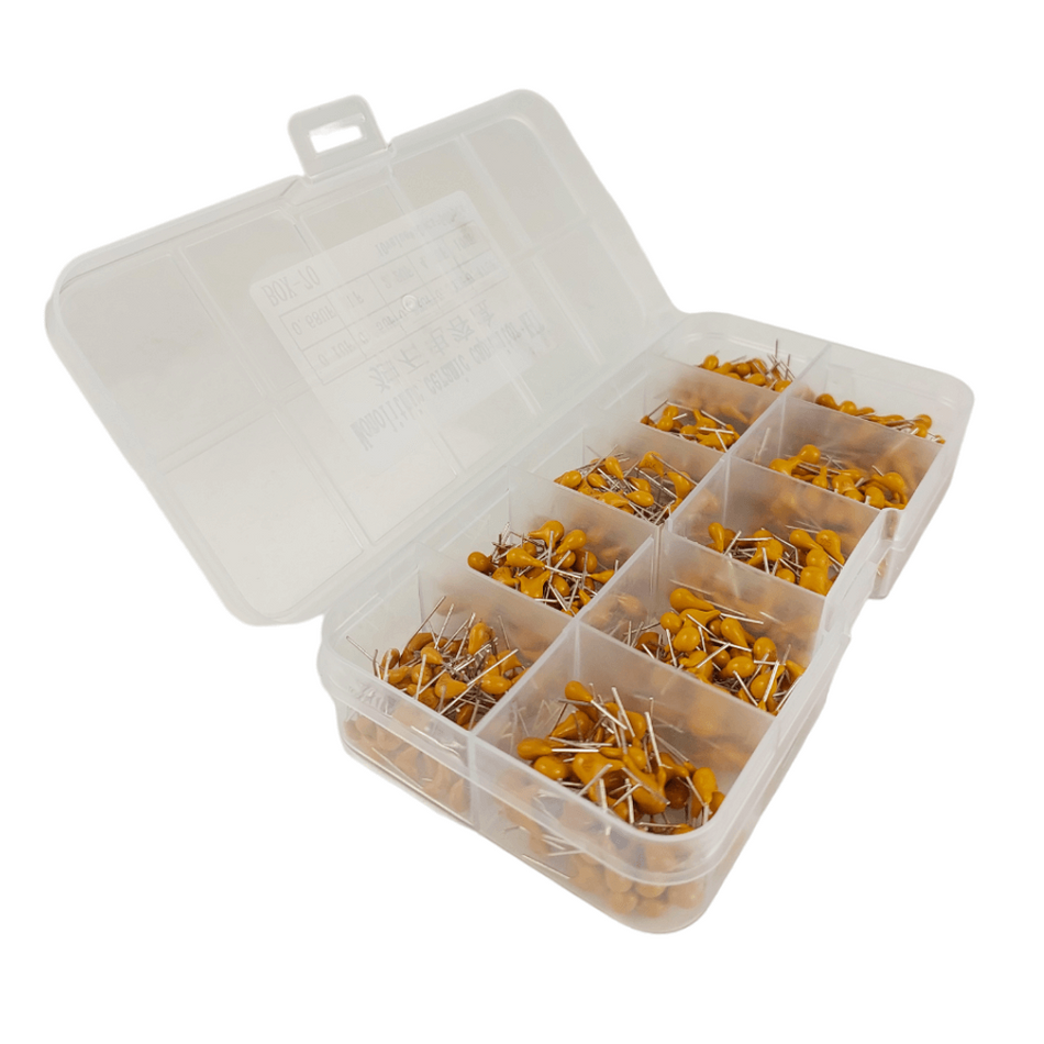 Set de 500 buc condensatori ceramici multistrat 0.1uF-10uF, Bitmi 11305