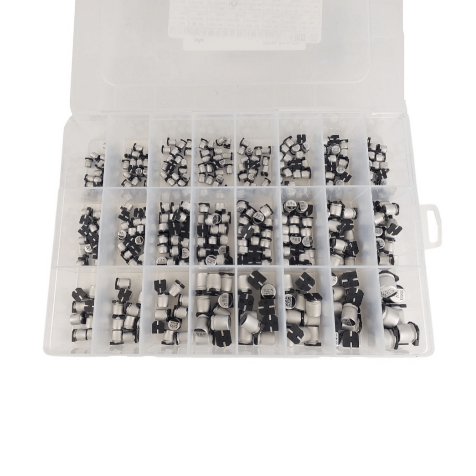 Set de 400 buc condensatori electrolitici SMD 1uF-1000uF, 6.3-50V, Bitmi 11306