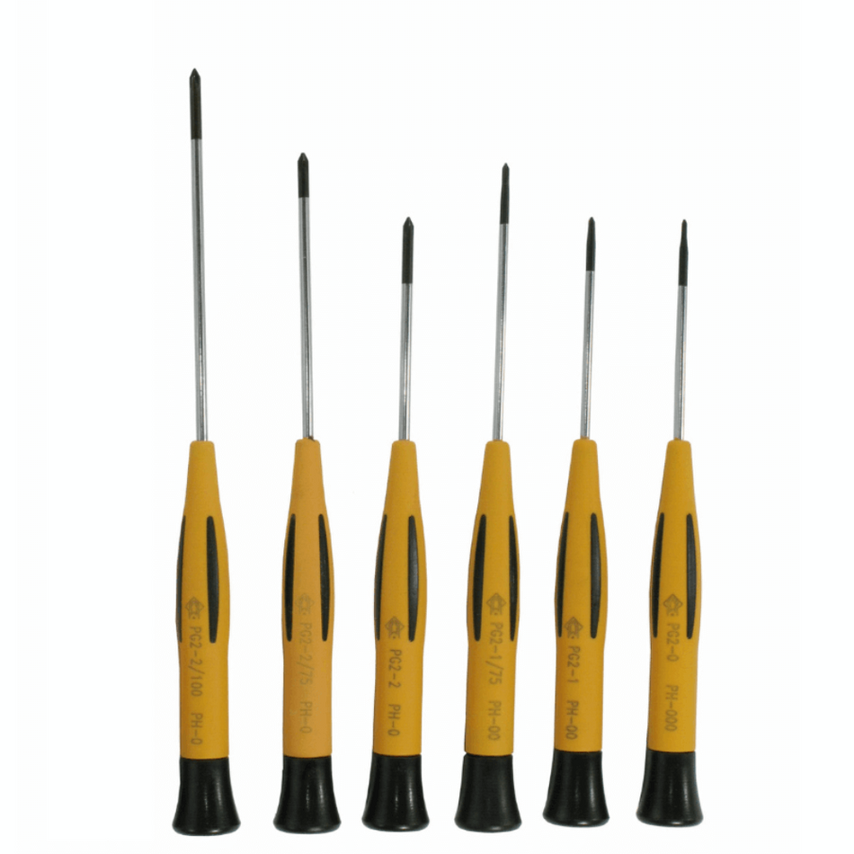 Set de surubelnite de precizie, profil Phillips, 6 bucati, Piergiacomi KITP