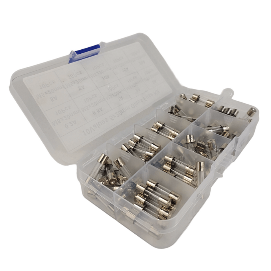 Set de 100 buc sigurante fuzibile din sticla 0.2-20A, 250V, Bitmi 11302