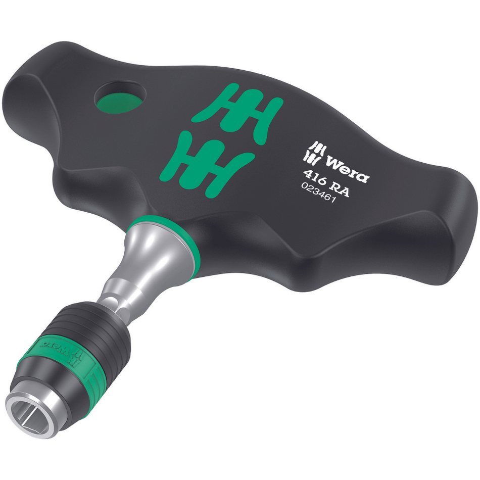 Surubelnita cu maner tip T, adaptor si clichet, 416 RA, Wera 05023461001