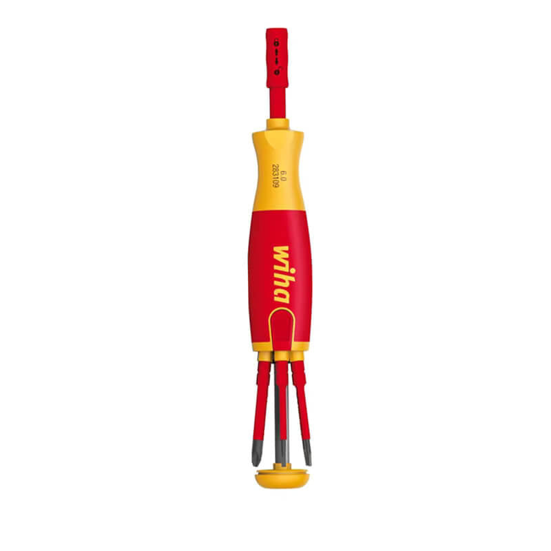 Surubelnita VDE cu magazie de 6 biti LiftUp pentru electricieni Wiha 38611
