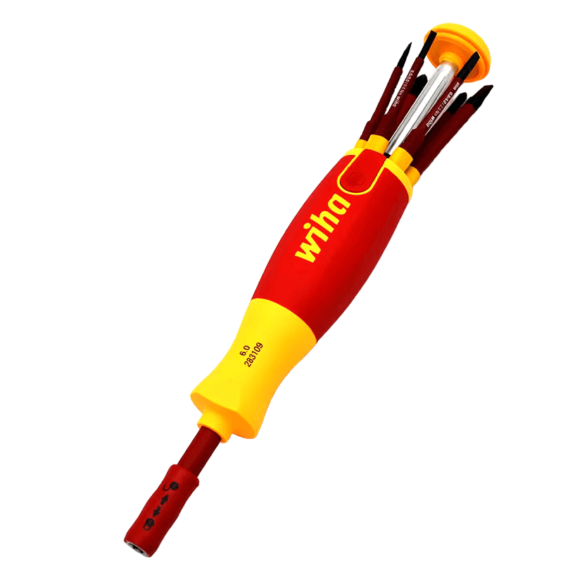 Surubelnita VDE cu magazie de biti LiftUp pentru electricieni Wiha 38610