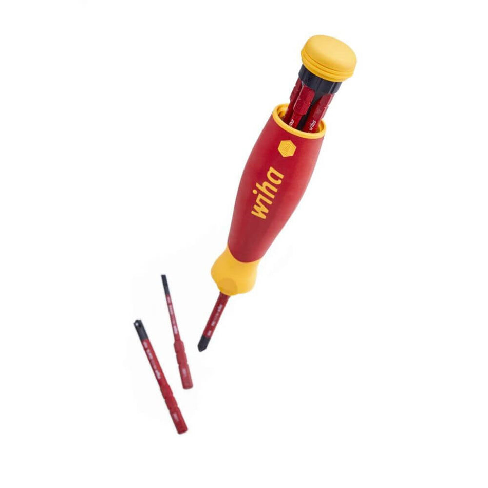 Surubelnita VDE cu magazie de biti PocketMax® pentru electricieni Wiha 45296