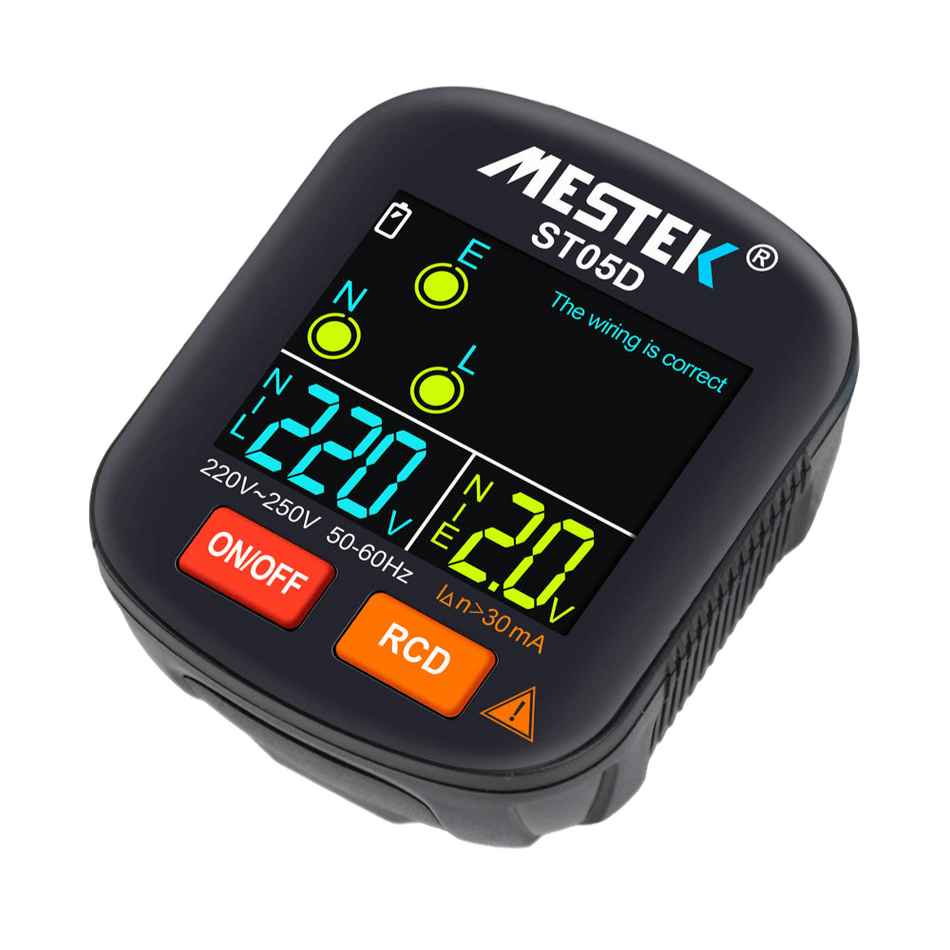 Tester de priza cu afisaj LCD Mestek ST05D