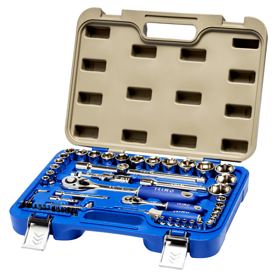 Trusa 58 piese tubulare 1/4"-1/2", Irimo 129-58-4