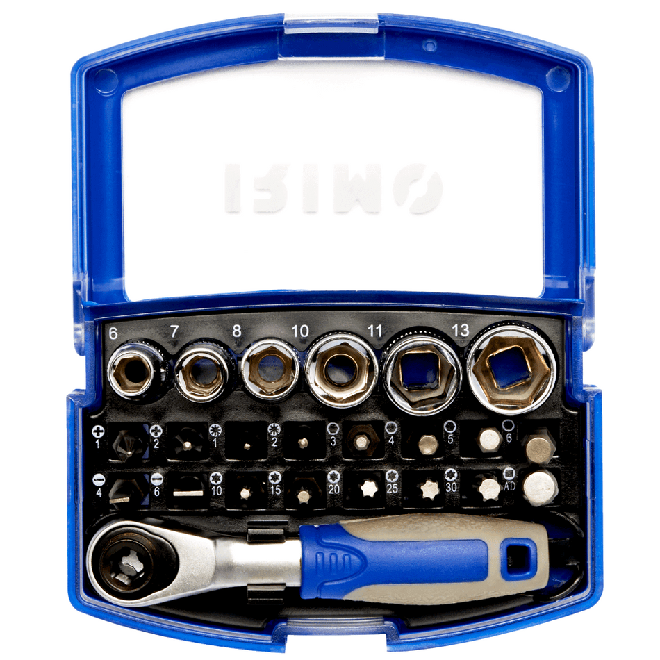 Trusa chei tubulare si biti 1/4" 23 piese, Irimo 109-23-4